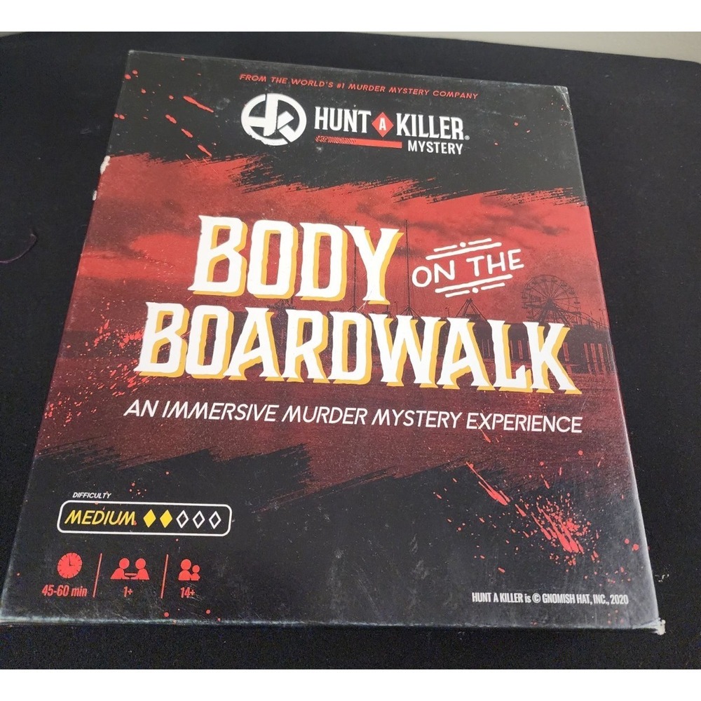 Hunt A Killer Murder Mystery Board Game Lot Body on the Boardwalk